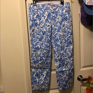 Lilly Pulitzer “stretch crop chino” pants